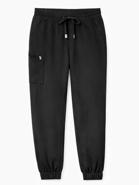 FIGS Zamora 2.0 High‑Waisted Jogger Scrub Pants – Black – M Petite NWT